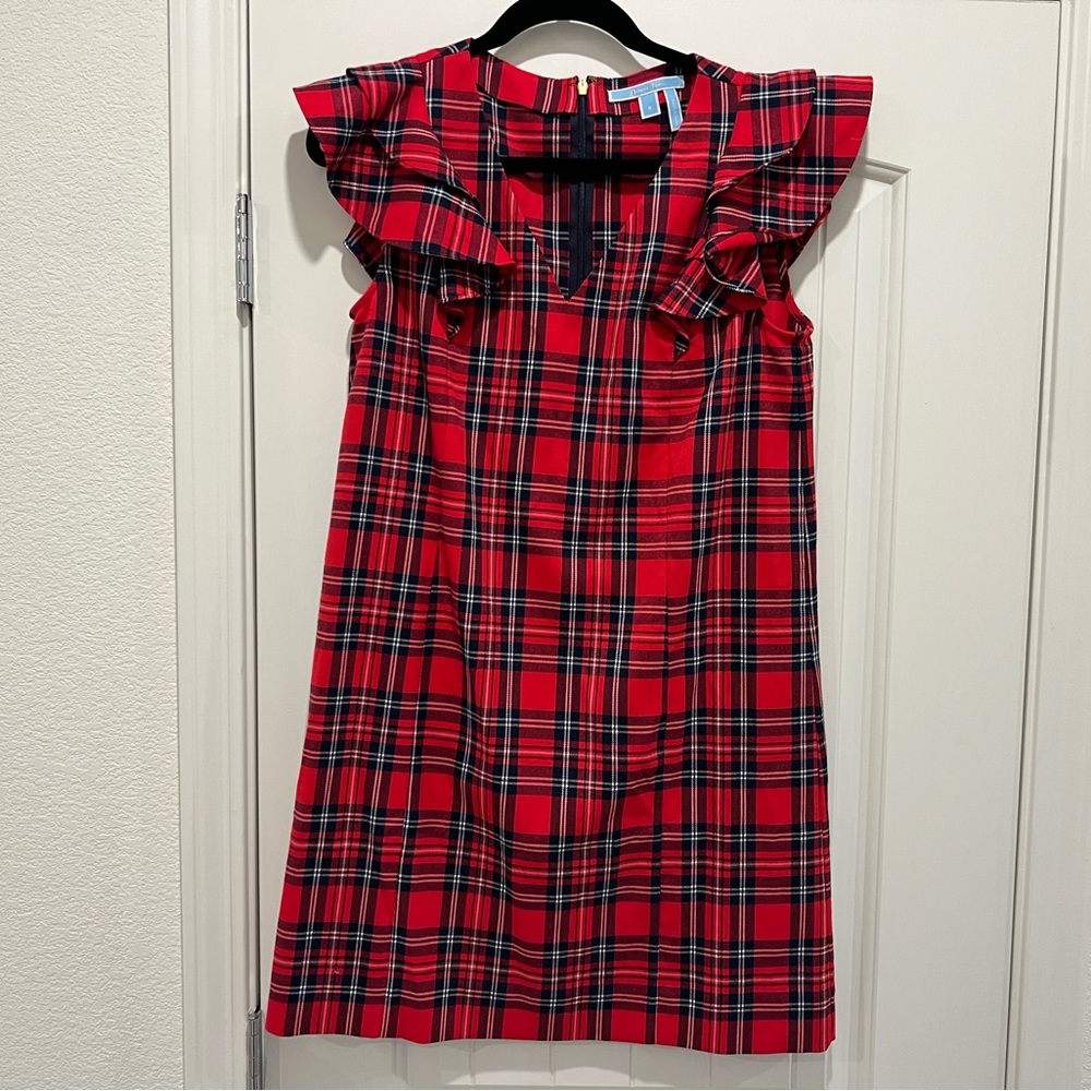Draper James Angie Check Ruffle Shift Dress - Picture 7 of 12